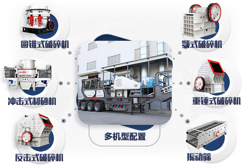 多種機(jī)型搭配的新型環(huán)保移動石子機(jī)